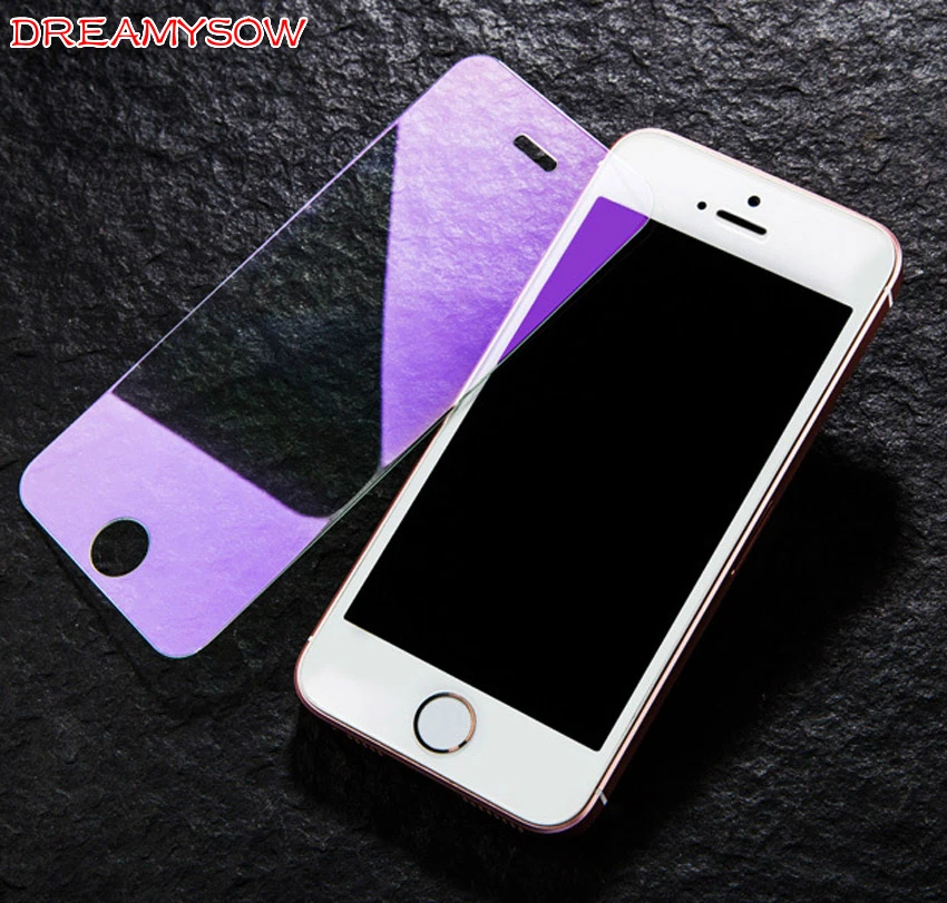 

Ultra Thin Anti Blue Light Tempered Glass For iPhone 7 8 6 6S Plus 5S 5 5C SE Front Screen Protector Cover 9H Protective Film
