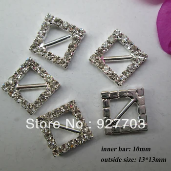 

(CM30 10mm)100pcs square rhinestone buckle for wedding invitation card