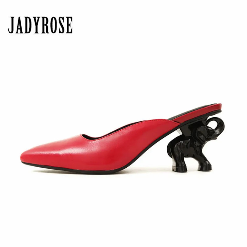 

Jady Rose Elephant Heel Design Women Pumps Wedge Shoes Woman Summer Slippers Gladiator Sandals Mules High Heel Slides