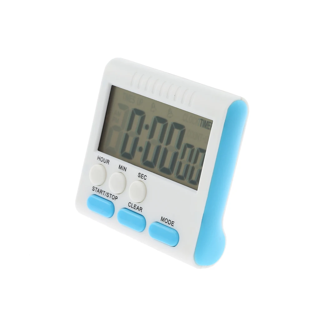 ЖК-дисплей цифровой Кухня Таймер Будильник Пособия по кулинарии прикинь Countdown сигнализации магнит часы Temporizador Cocina Секундомер с подставкой - Цвет: Blue