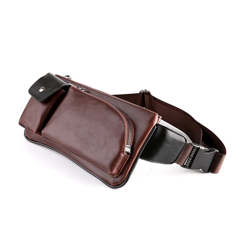 

Men Fashion wallet PU leather Waist Pack Purse Bags Casual Male Multifunctional Belt Money Phone Bag travelling Fanny Pack 001F