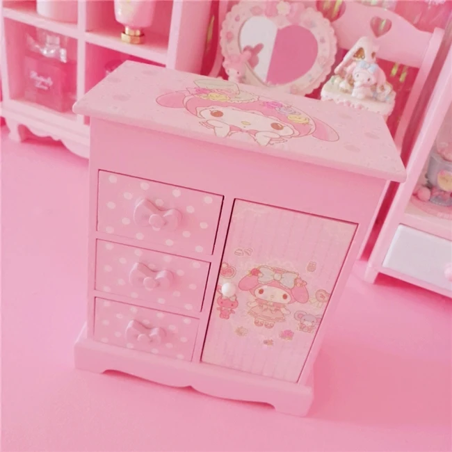 IVYYE 1 шт. розовая модная аниме коробка для хранения My Melody корзины дома красивый
