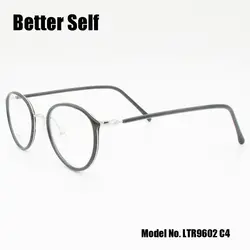 Беттер Селф LTR9602 круглые очки ретро Frame Для женщин Оптические прозрачные линзы очки легкие TR90 очки при близорукости
