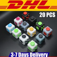 20 PCS DHL Wholesale Fidget Cube 33x33cm Frosted Surface Good Hand Feeling Desk Spin Magic Cubes Stress Relief Toys