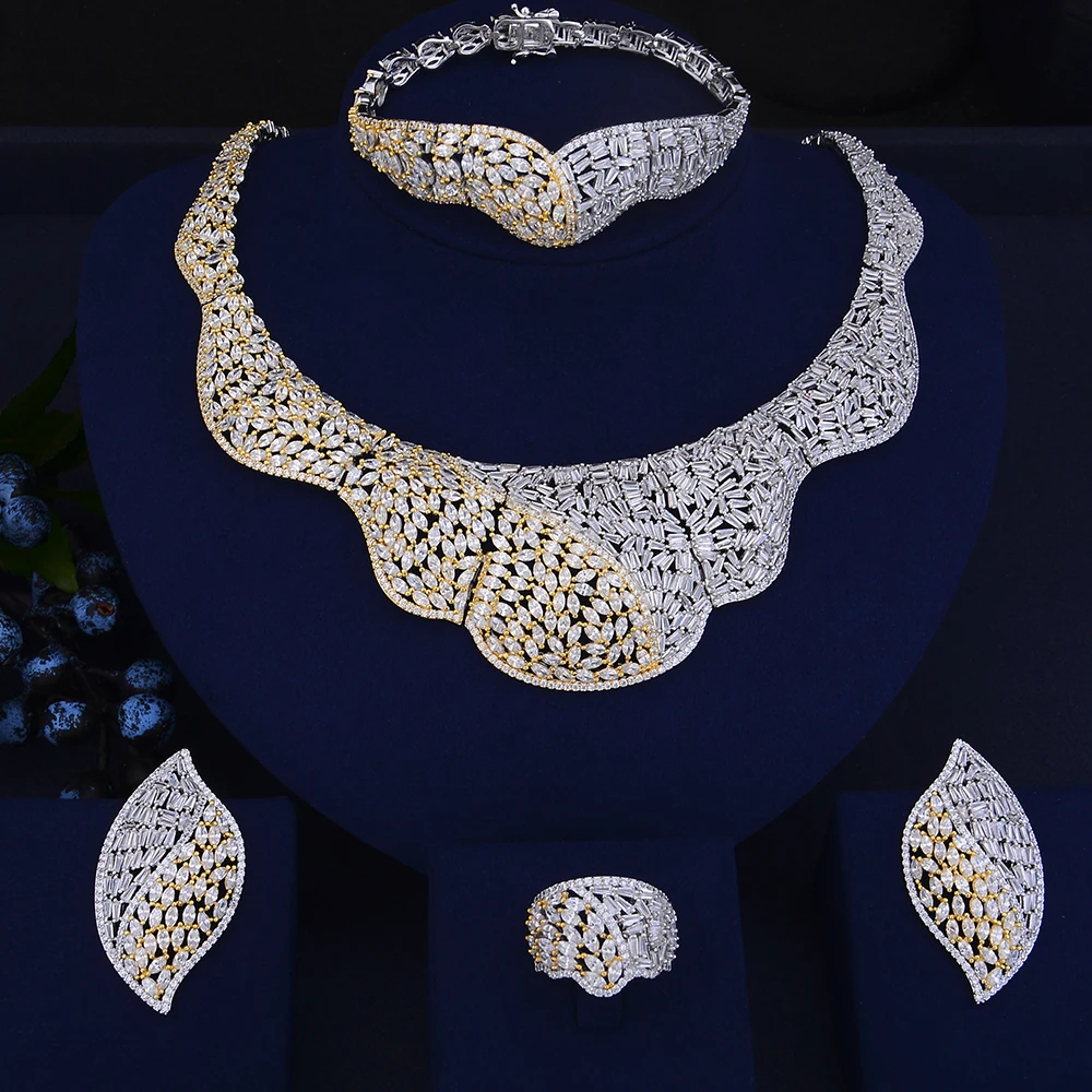 

GODKI NEW Luxury 4PCS African Jewelry Sets For Women Wedding AAA Cubic Zirconia Crystal CZ Engagement DUBAI Bridal Jewelry Sets