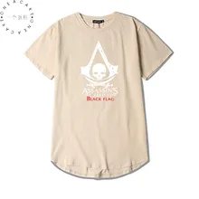 2017 New Fashion Brand assasins creed Print Short Sleeve T Shirt Men Tee 0-Neck Cotton T Shirts Size S-XXL