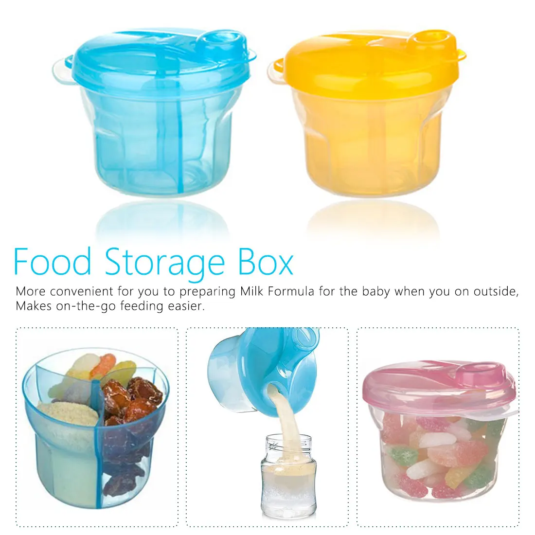 food storage box baby milk bottle formula dispenser milk powder container