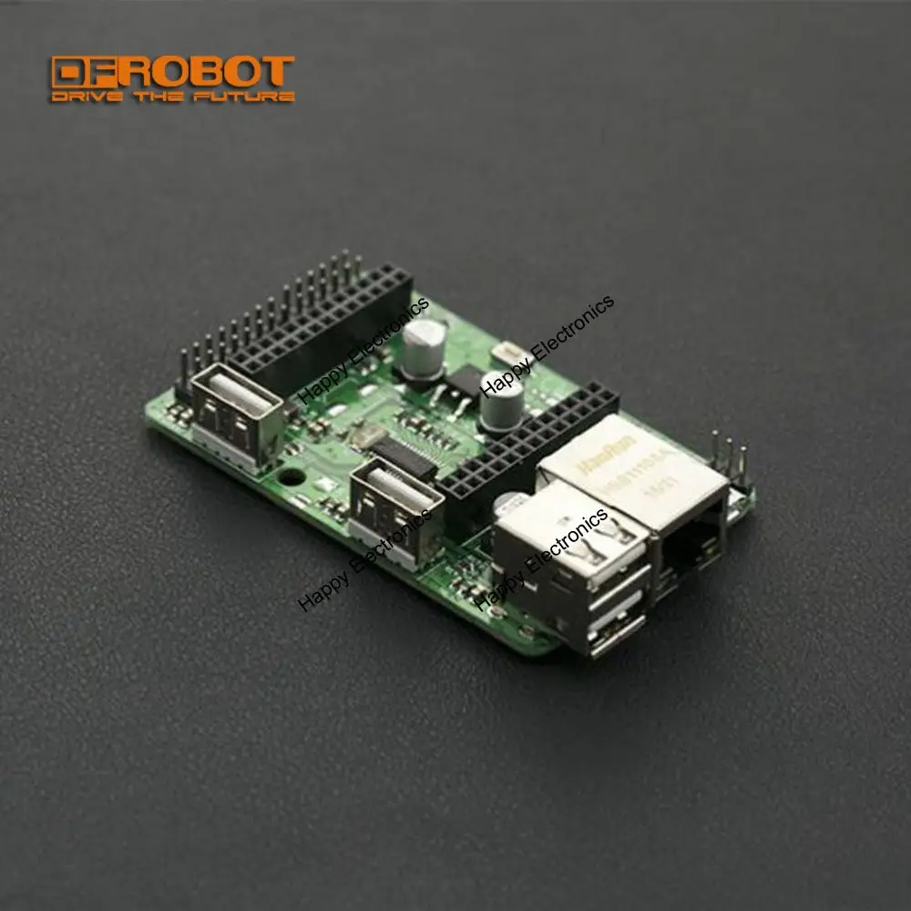 

100% Genuine WRTnode Standard Shield, 5V Extend 4 standard USB + RJ45/UART/I2C/SPI/12 GPIO port + Uboot de-brick button