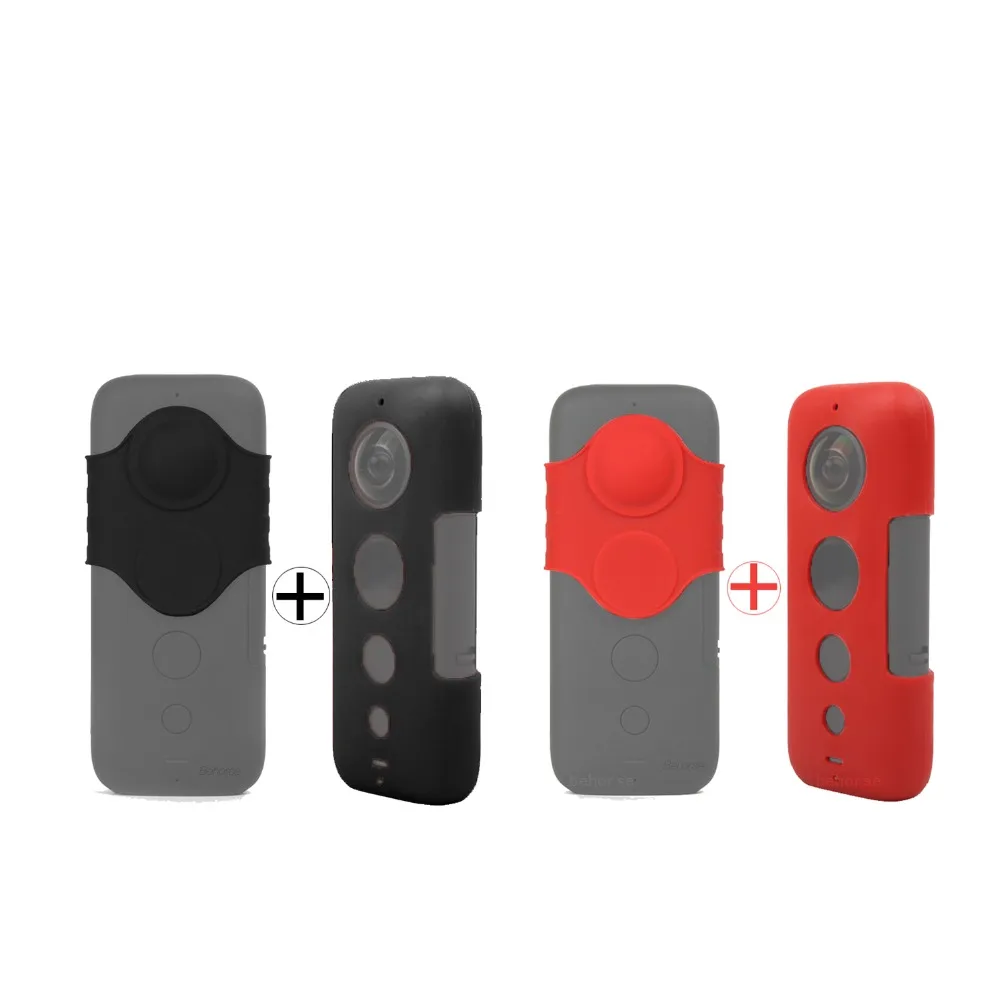 

2 in 1 Insta360 One X Camera Protector Cover kit Fisheye Lens Silicone Case & Silicone Skin Cover for Insta 360 one x Accessory