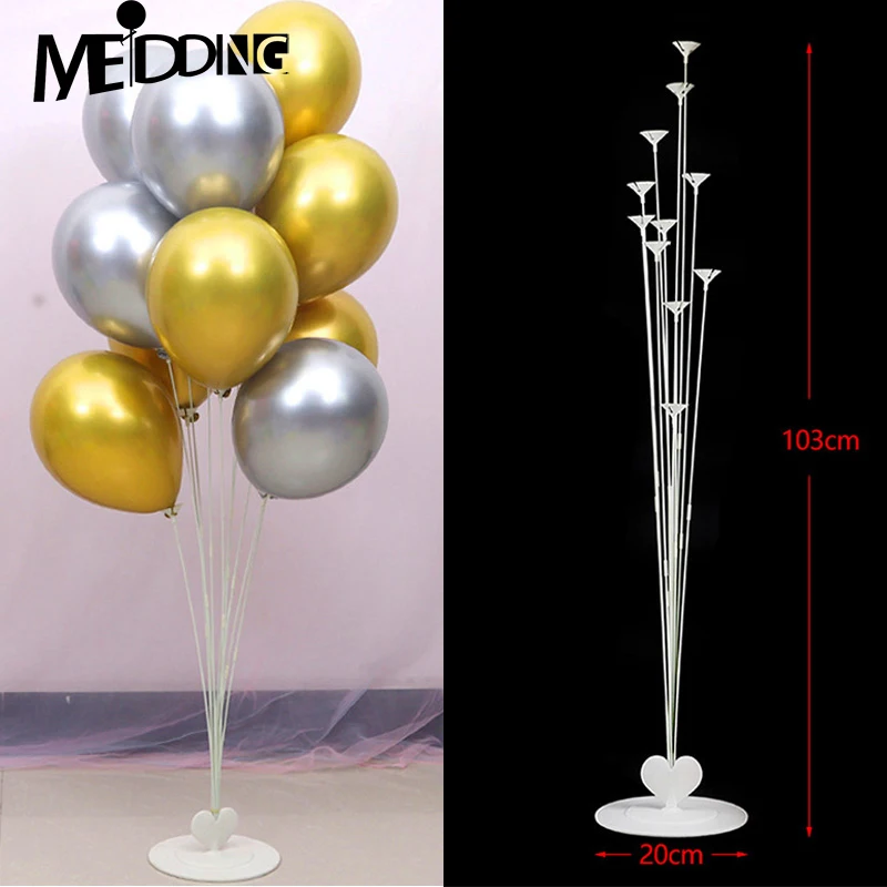 

11tubes new shape Flexible bending stick Balloons holder column stand ballon clips Adult wedding or Kids birthday party decor