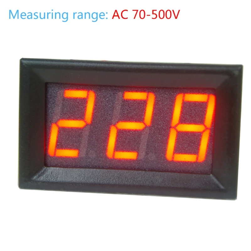 

AC 70-500V Digital Voltmeter 0.56 inch Red LED 2 Wire Volt Voltage Test Meter 77UC