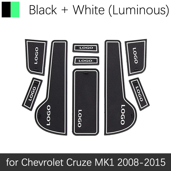 Противоскользящими резиновыми затворный слот подставка под кружку, для Chevrolet Cruze Паруса Aveo Sonic зубная щётка Malibu 2013 автомобильные аксессуары наклейки - Название цвета: White Cruze 08-15