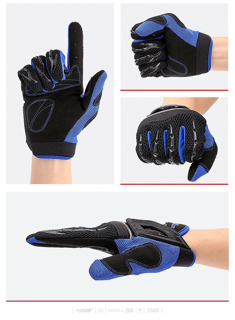 BATFOX Cycling Gloves Full Finger Anti Slip Motorcycle Gloves MTB Road Bike Bicycle Winter Gloves Bicycle Glove For Men Woman