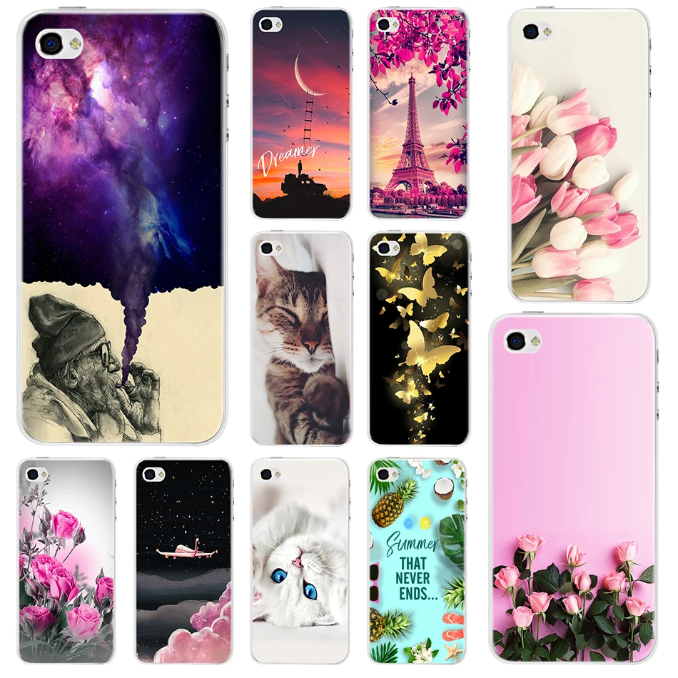 

Phone Case For iPhone 4s 4 iPhone4 4 S Soft Silicone TPU Ultra Thin Fashion Pattern Back Cover For iPhone 5 5s SE Case