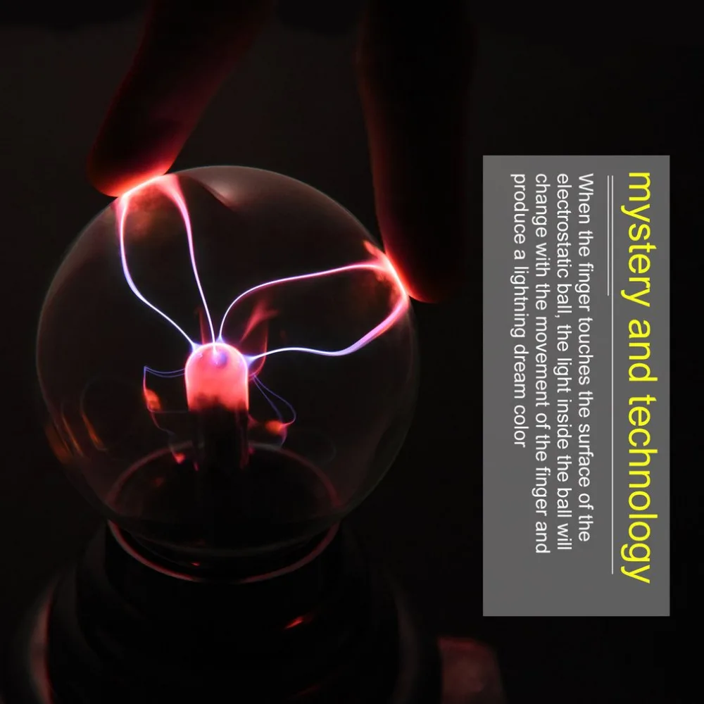3 дюймов USB плазменный шар электростатической сфера свет магический кристалл лампы Desktop мяч Глобусы ноутбук свет лампы научных подарок