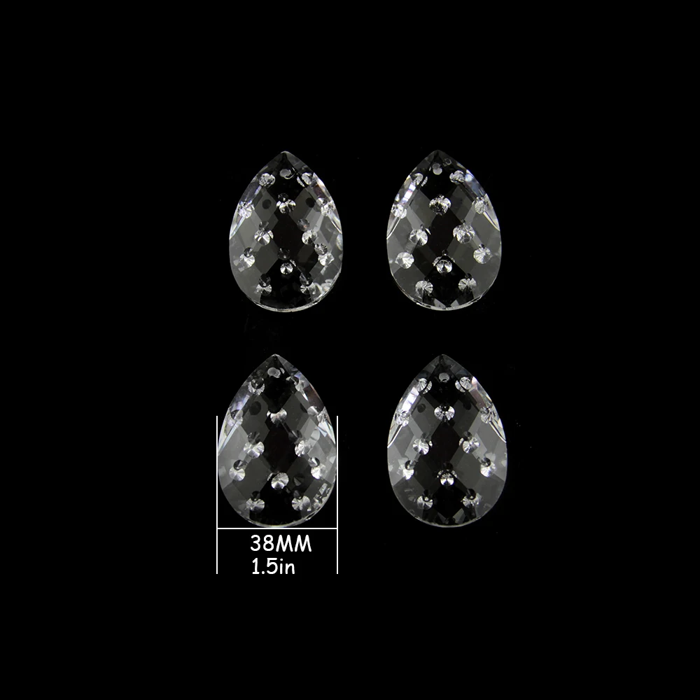 

38mm Crystal Chandelier Parts Crystal Pendants For Chandeliers K9 High Grade &Wedding Crystal Lamp Accessories