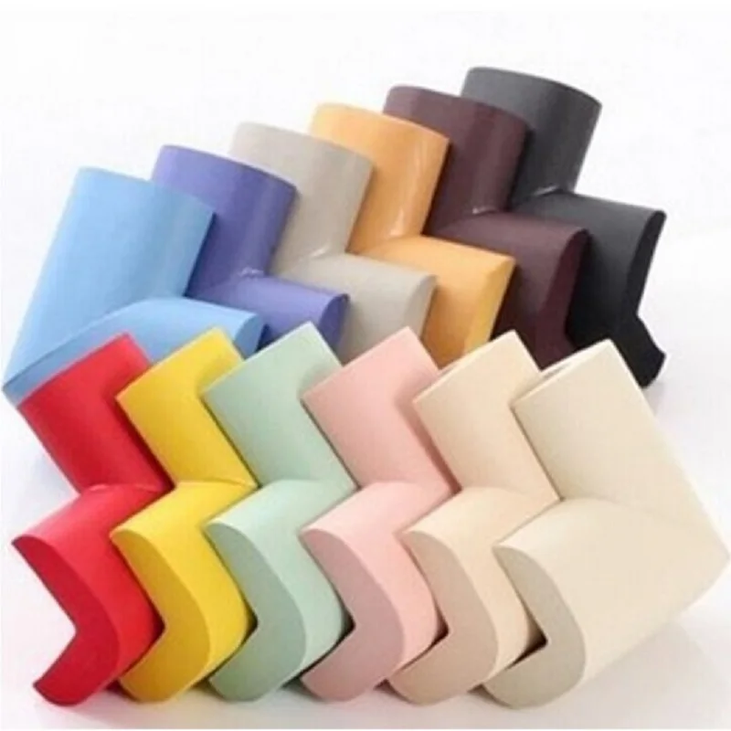 4Pcs/lot 60*60*12mm Soft Baby Safe Corner Protector Baby Kids Table Desk Corner Guard Children Safety Edge Guards
