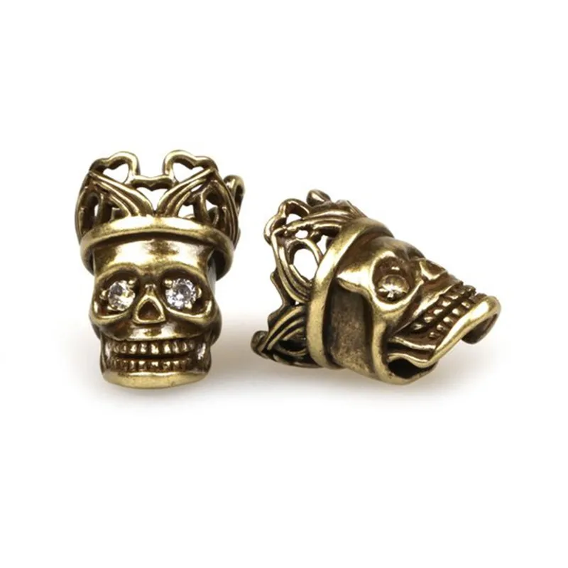 Moda-Crown-Cr-nio-Beads-Micro-Pave-CZ-para-Unisex-Pulseira-Paracord-Encantos-Colar-de-J