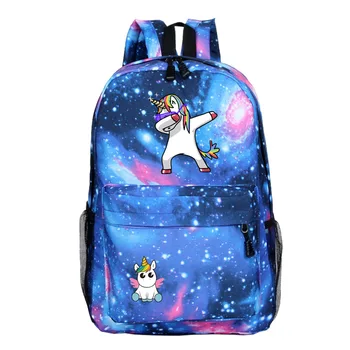 

Unicorn Backpack Children Boys Girls School Bag Fashion Beautiful Popular Pattern Backpack Galaxy Space Daily Rucksack