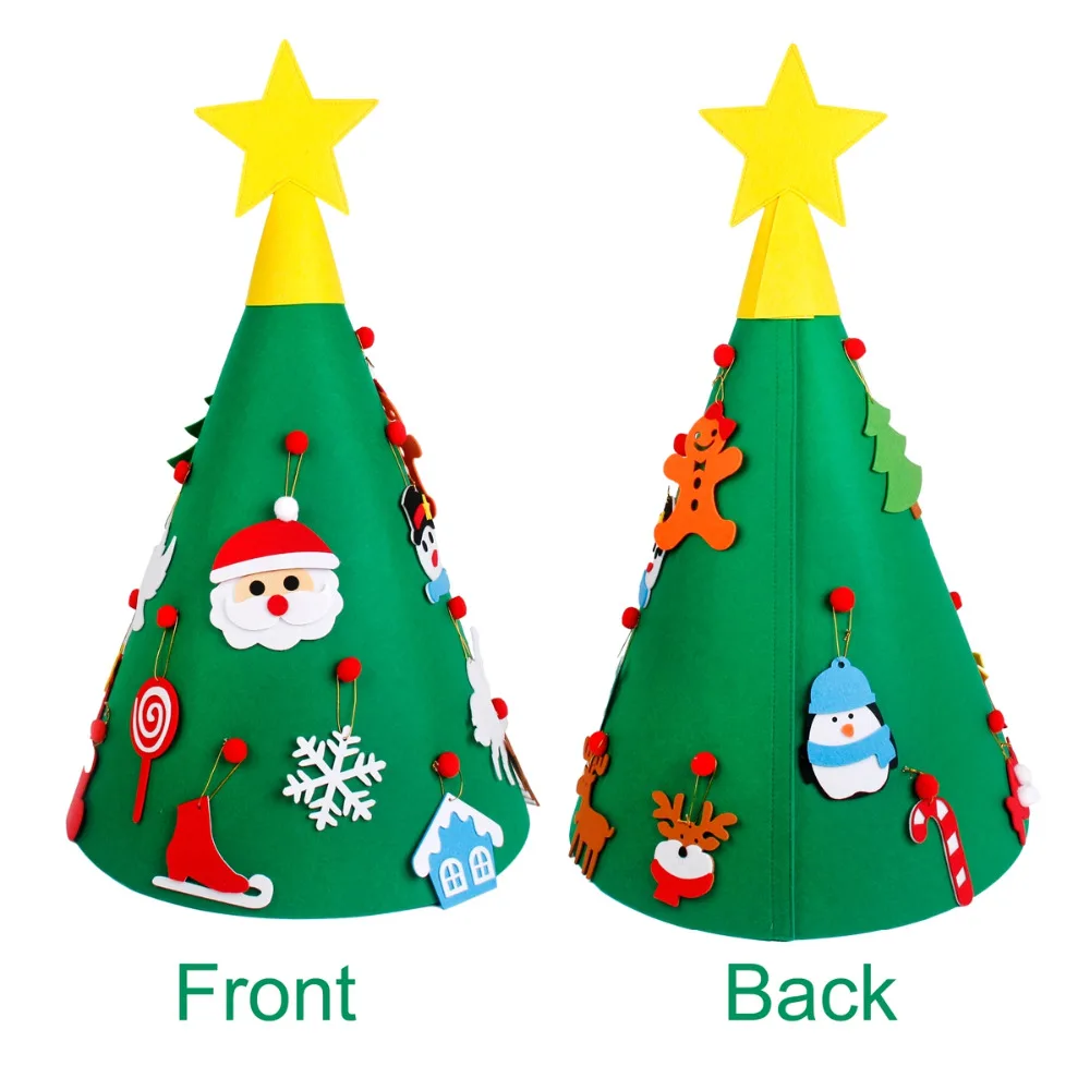 QIFU 3D Рождественская войлочная елка детские подарки на рождественские украшения для дома рождественские аксессуары спрос среди детей Рождество Noel