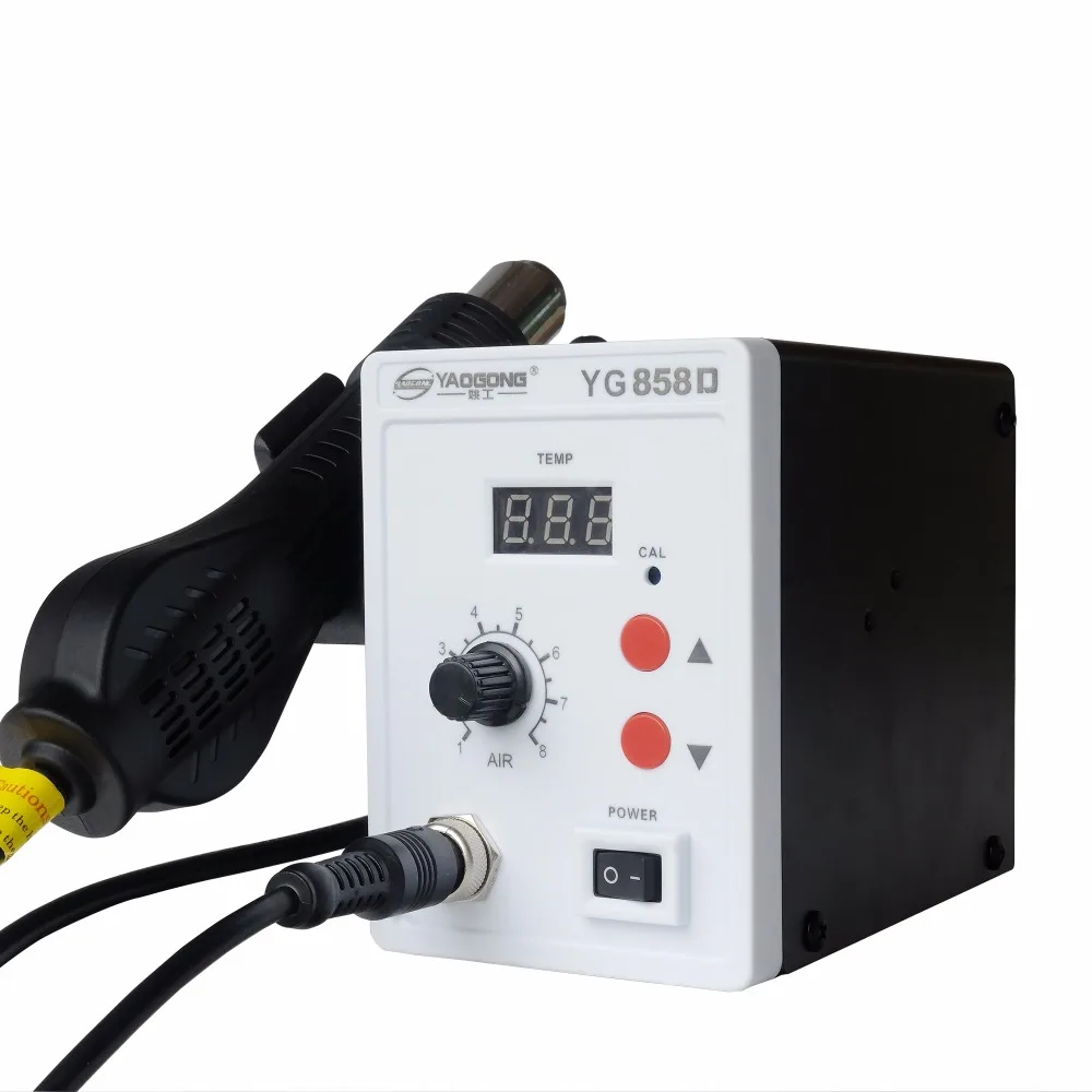 YAOGONG Automatic 858D SMD Digital Hot Air Gun Rework Soldering Station