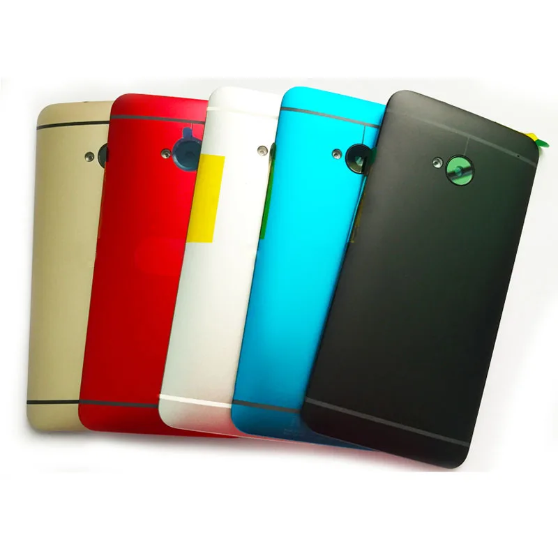 

Back Cover For HTC ONE M7 801e 801n 801s Rear Housing Back Battery Cover Door Case With Power Volume Button Key New Original