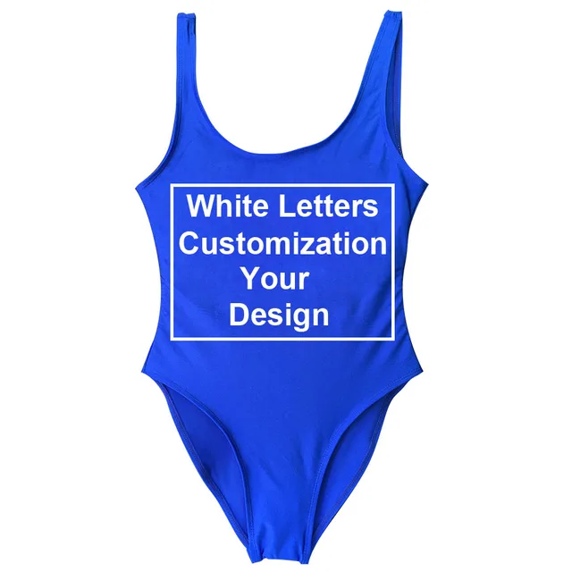 Buy Personalized Swimsuit Print Your Own Brand LOGO Beachwear Customized One