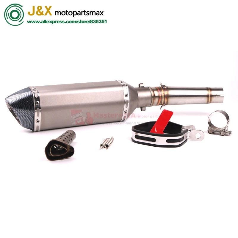 

NC 700 nc700 Motorcycle Exhaust middle pipe + Muffler FOR HONDA NC700 NC750 NC750X 2012-2017