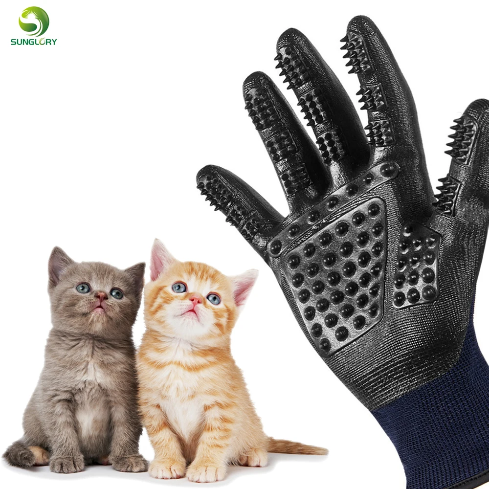 Силиконовая собака щетка перчатка Deshedding нежный эффективный уход за питомцами перчатка собака Ванна кошка средства по уходу за домашними животными перчатка гребни для собак