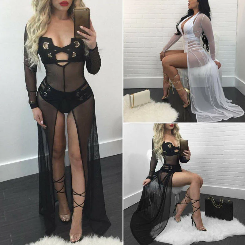 

Summer Beach Dress Womens Lace Bikini Cover Up Swimwear Kaftan Ladies Summer Long Chiffon Dress Cover Up Beach Woman Beach Dress