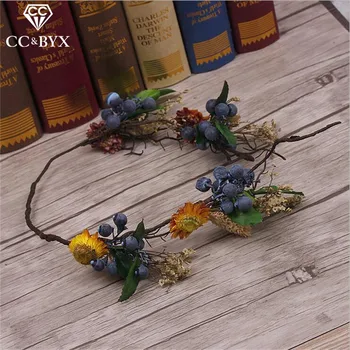 

CC Jewelry Handmade Wedding Decorations Unique Froest Hair Ornaments For Women Party Bridal Hair Accessory Bride Flowers 1589