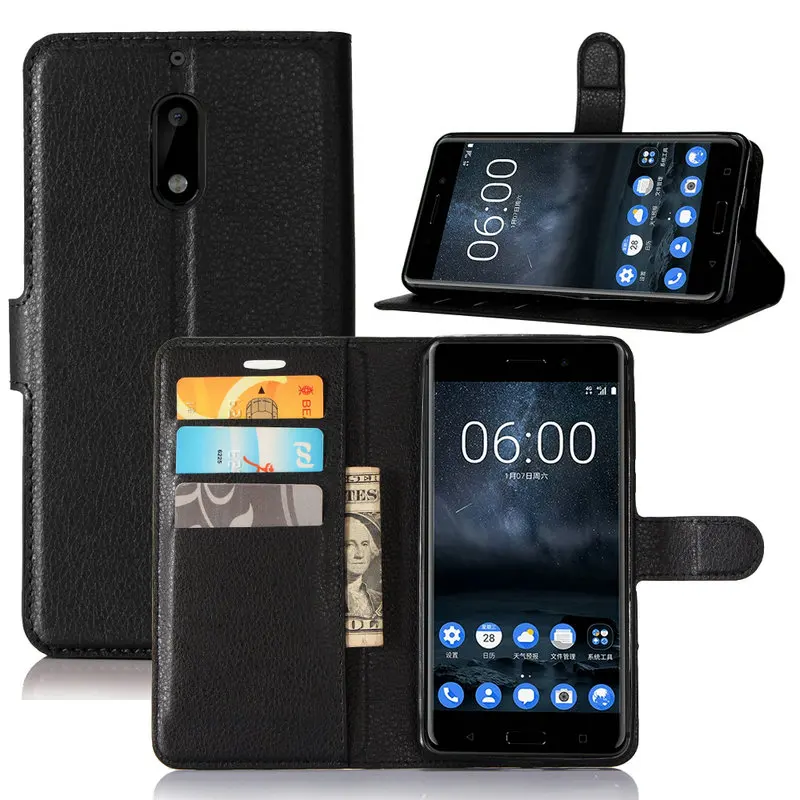 

For Nokia 6 2017 Wallet Flip Leather Case for Nokia 5 5.1 Plus for Nokia 3.1 3 8 for Nokia 6 2018 6.1 Plus Phone Cover case>
