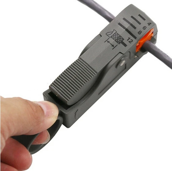Автоматические плоскогубцы для зачистки кабеля инструменты для зачистки двойными лезвиями разделенный провод Высокое качество ручные инструменты плоскогубцы кабель#3 - Цвет: Светло-голубой