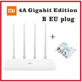 Xiaomi Mi маршрутизатор 4A Gigabit Edition 2,4G 5 ГГц 1167 Мбит/с Wi-Fi ретранслятор с высоким коэффициентом усиления 4 антенны Сетевой удлинитель умный дом пульт дистанционного управления - Цвет: Add B EU Plug