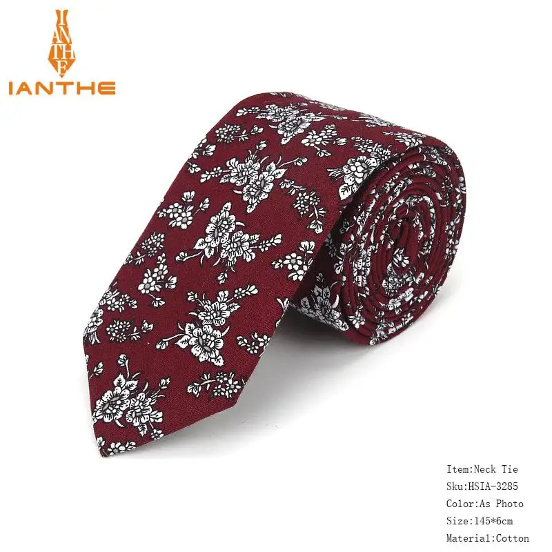 Хлопок, мужские цветные галстуки с принтом пейсли для шеи, узкий галстук, тонкие узкие галстуки, узкие толстые Галстуки - Цвет: IA3285