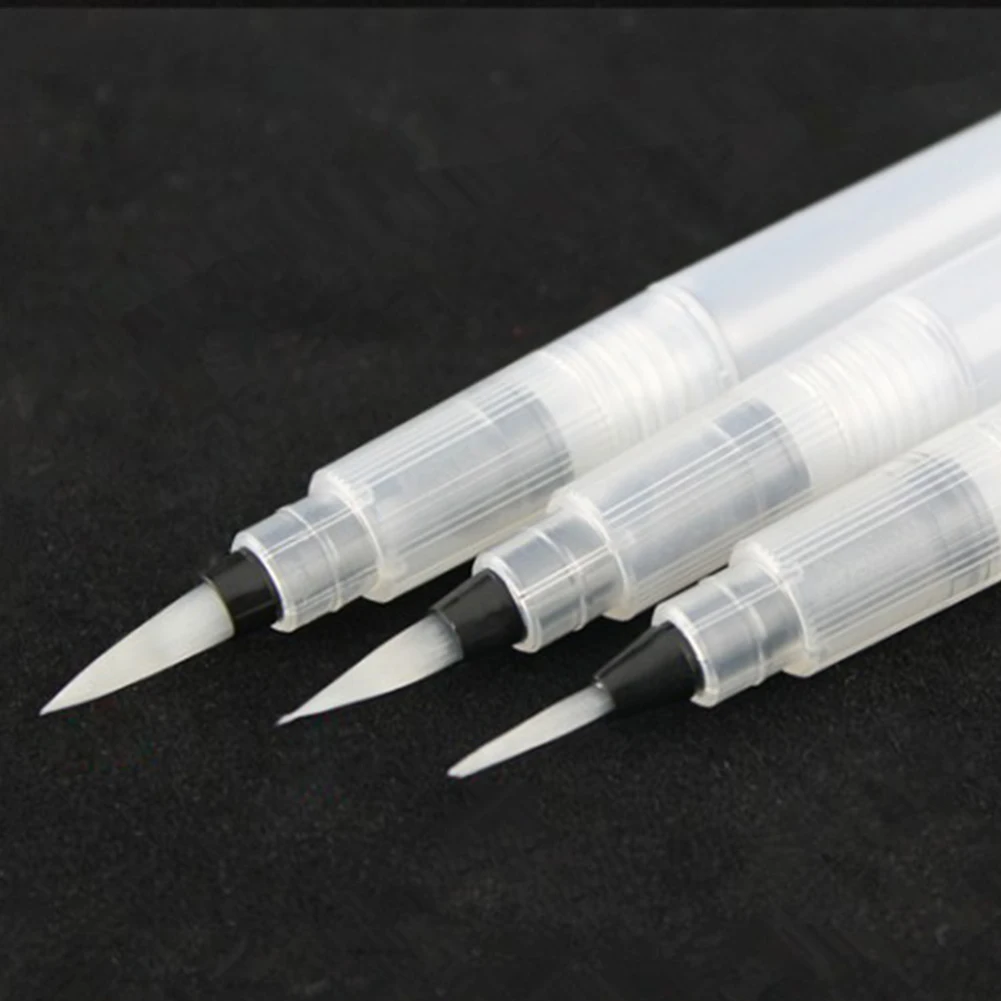3 шт перьевые ручки мягкие волосы пластиковые акварельные принадлежности для рисования высокое качество