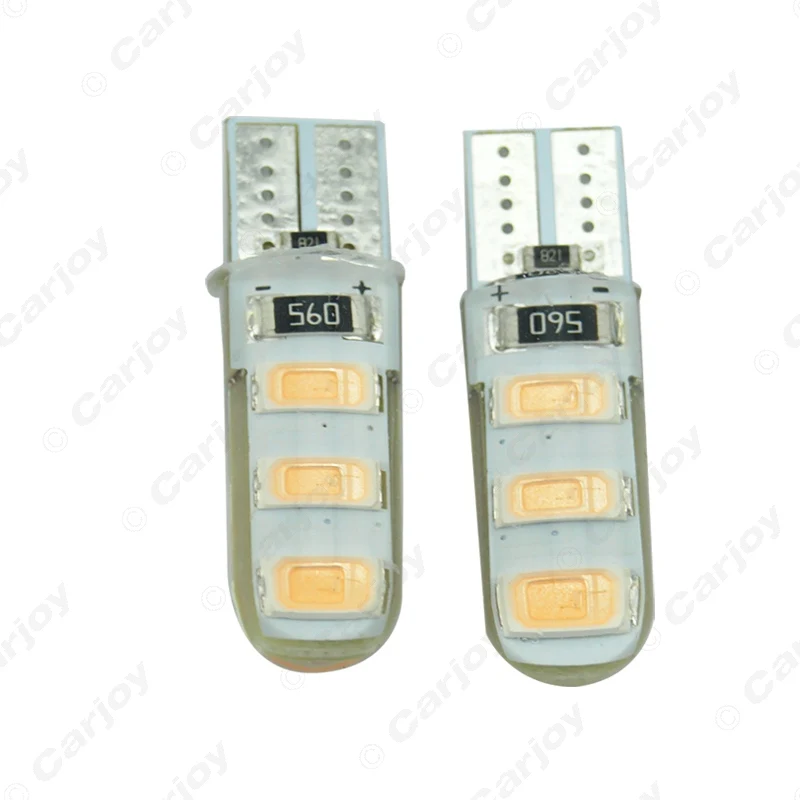 LEEWA 2 шт. автомобиль T10 194 501 W5W 5730 6SMD силиконовый Светодиодный Боковой номерной знак