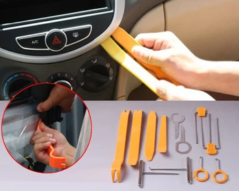

beler 12pcs Plastic Car Door / Radio Trim Panel Molding Removal Double Ended Installer Pry Tool