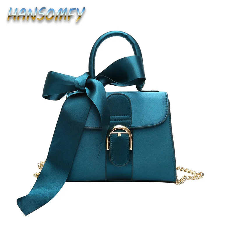 

European style Fashion 2019 New Handbags High Quality PU Leather Velvet Women bag Bow Tie lady Tote bag Chain Shoulder bag CC-62