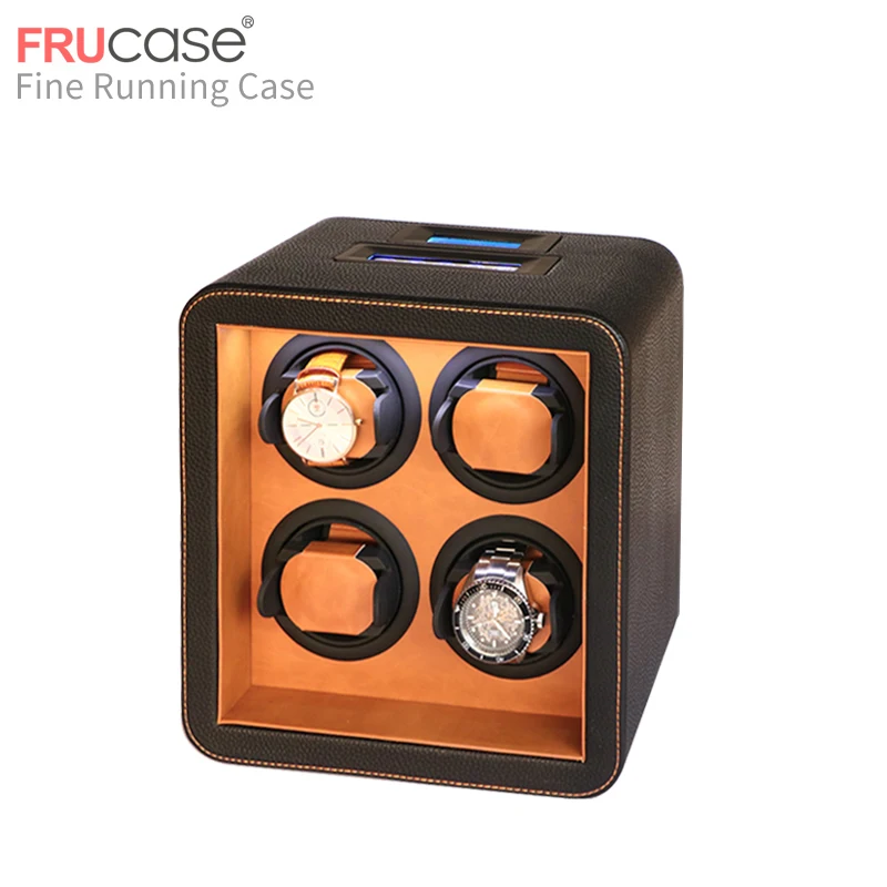 FRUCASE часы winder box часы дисплей шкаф часы коллектор с светодиодный дисплей с сенсорным экраном