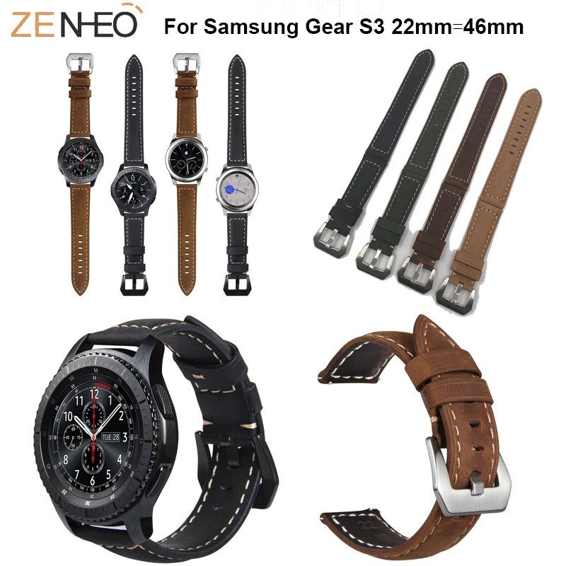 de cuero para reloj Samsung Gear frontier, repuesto de pulsera de 22mm|Correas de reloj| - AliExpress