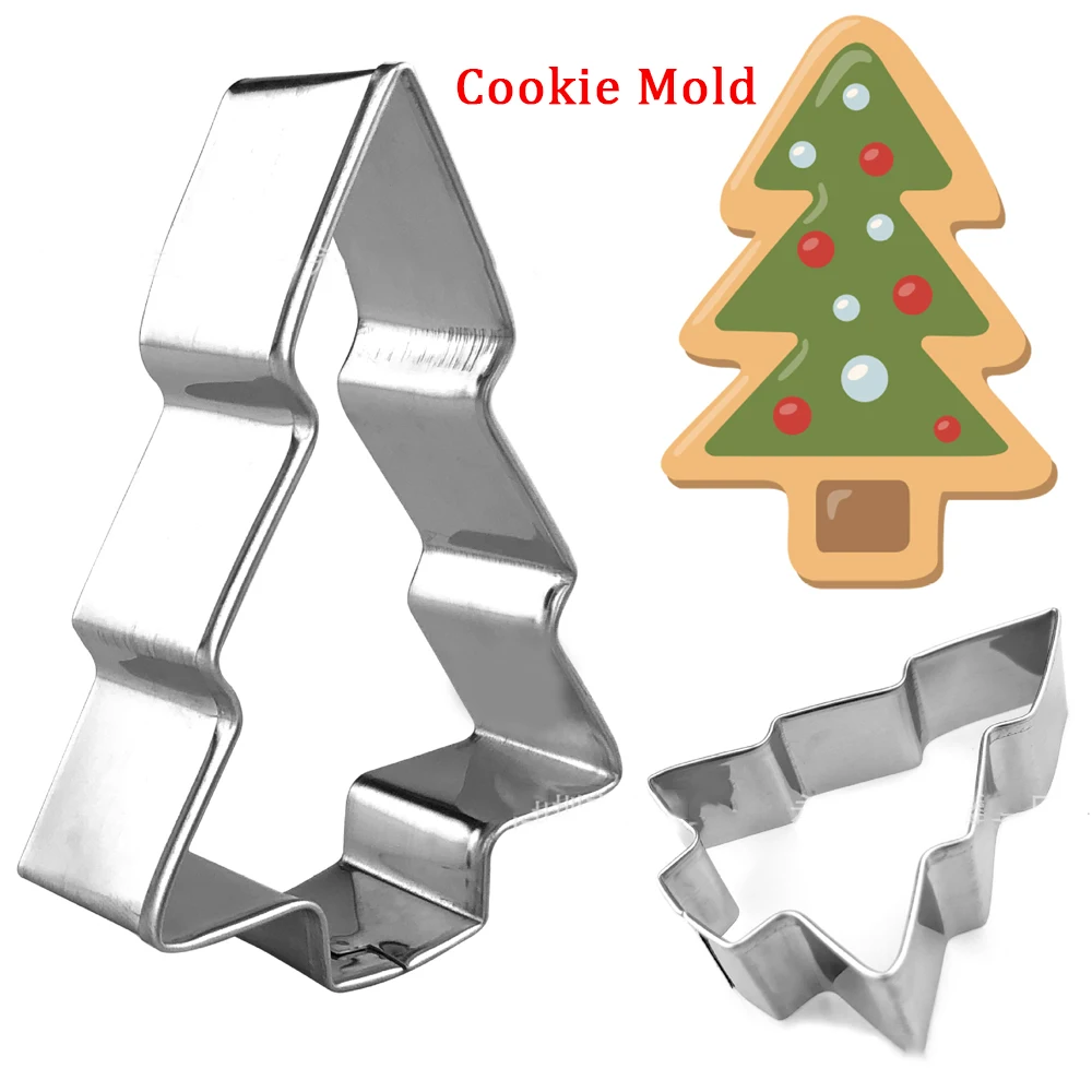 

Christmas Cookie Mold Tree Bell Gingerbread Man Mould Stainless Steel Cookie Cut Baking Tools