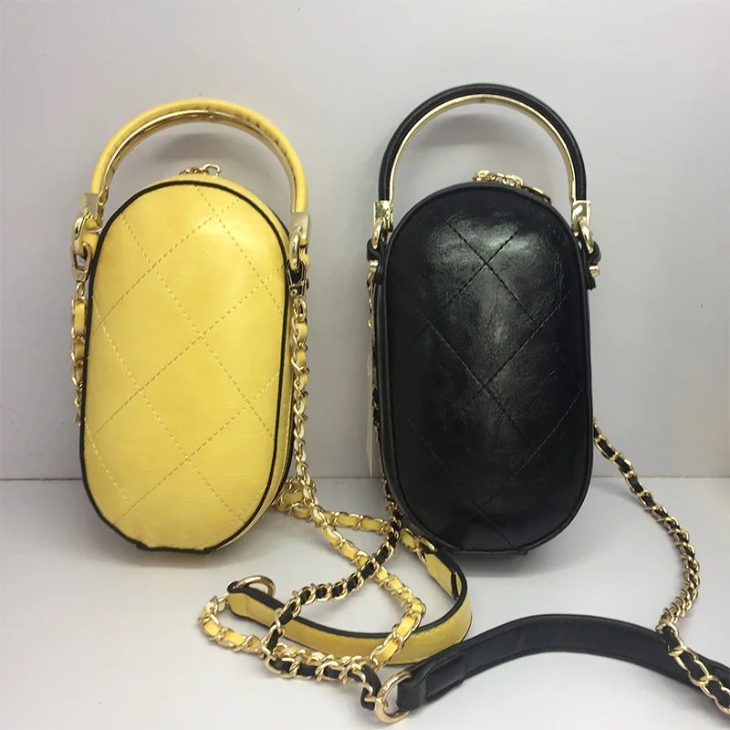 

Oval Shell Hard Crossbody Bags For Women 2019 Small Chain Handbag Lady Clutch PU Leather Hand Bag Ladies Designer Evening Bags