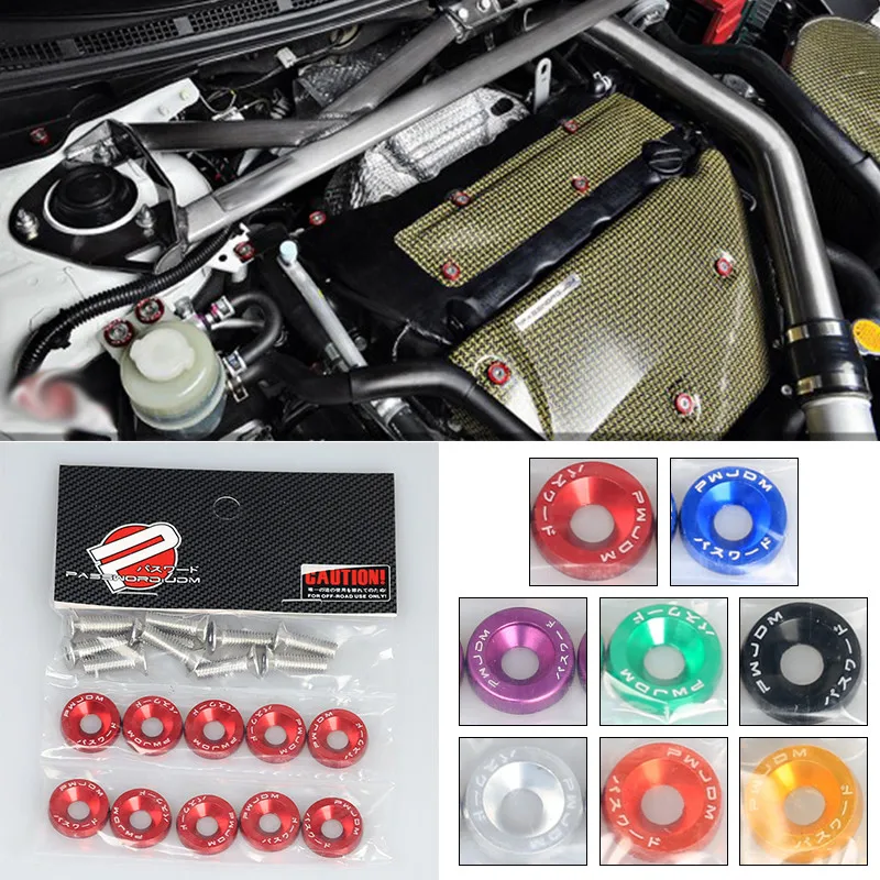 JDM автомобильная арматура M6 болты накопительная защитная накладка гайки и крыло
