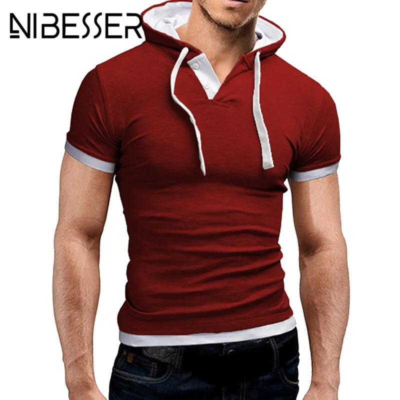 NIBESSER Plus Size 5XL Men Poloshirt Homme Slim Polo