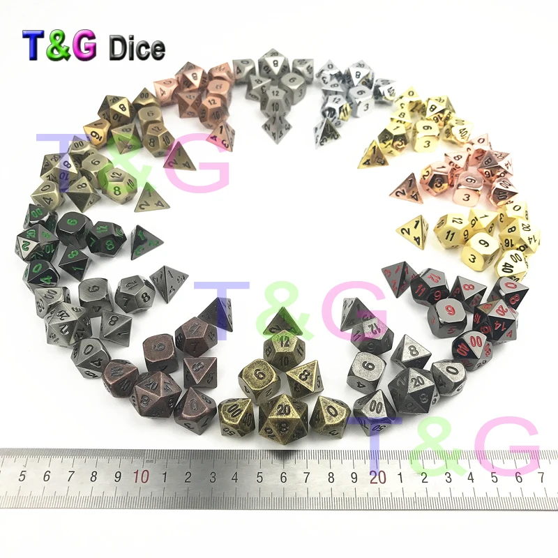 Calidad superior nuevo Metal 7 juego de Dados d4 d6 d8 d10 d % d12 d20 para juego de Rpg Dados juegos de mesa y mazmorras dragón dados Calidad superior nuevo Metal 7 juego de Dados d4 d6 d8 d10 d % d12 d20 para juego de Rpg Dados juegos de mesa y mazmorras dragón dados