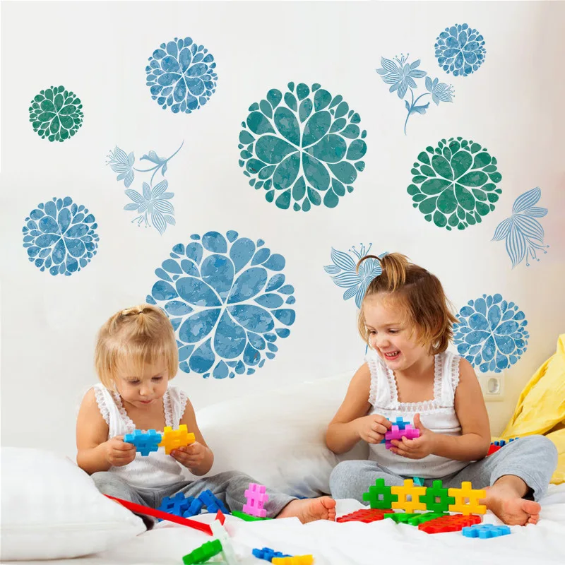 

INKANEAR European Creative Retro Personality Waterproof Elegant Flower Ball Combination Pattern for Bedroom Creative Home Decor