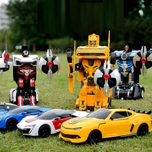 Remote Control RC RobotsCars Transformation Transform Toy Light Sound Dance Electric font b Car b font
