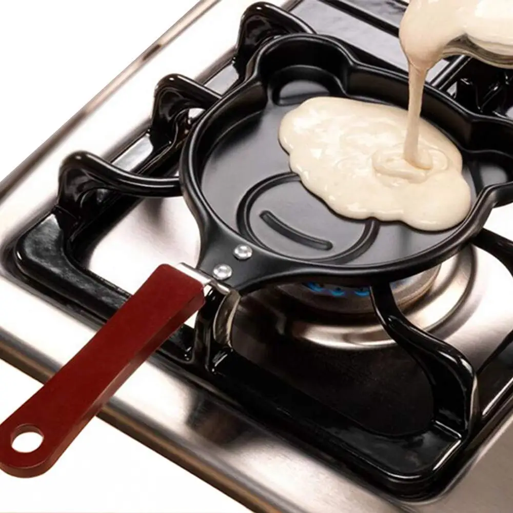 ROCONAT Mini Egg Frying Pan Handheld Kitchen Non-Stick Omelette Pancake Molds Tool Grill Pans 