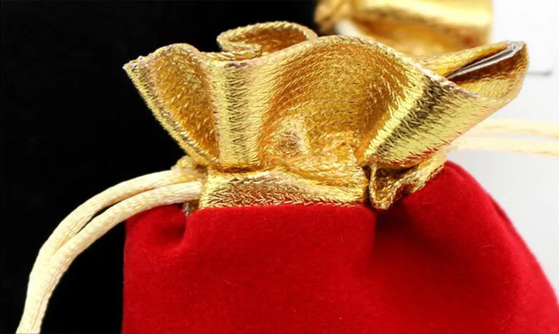 50 шт./лот три размеры черные туфли высокого качества бархатные мешочки на шнурках ювелирные изделия Подарочная сумка с строка, золотой отделкой бархат упаковк